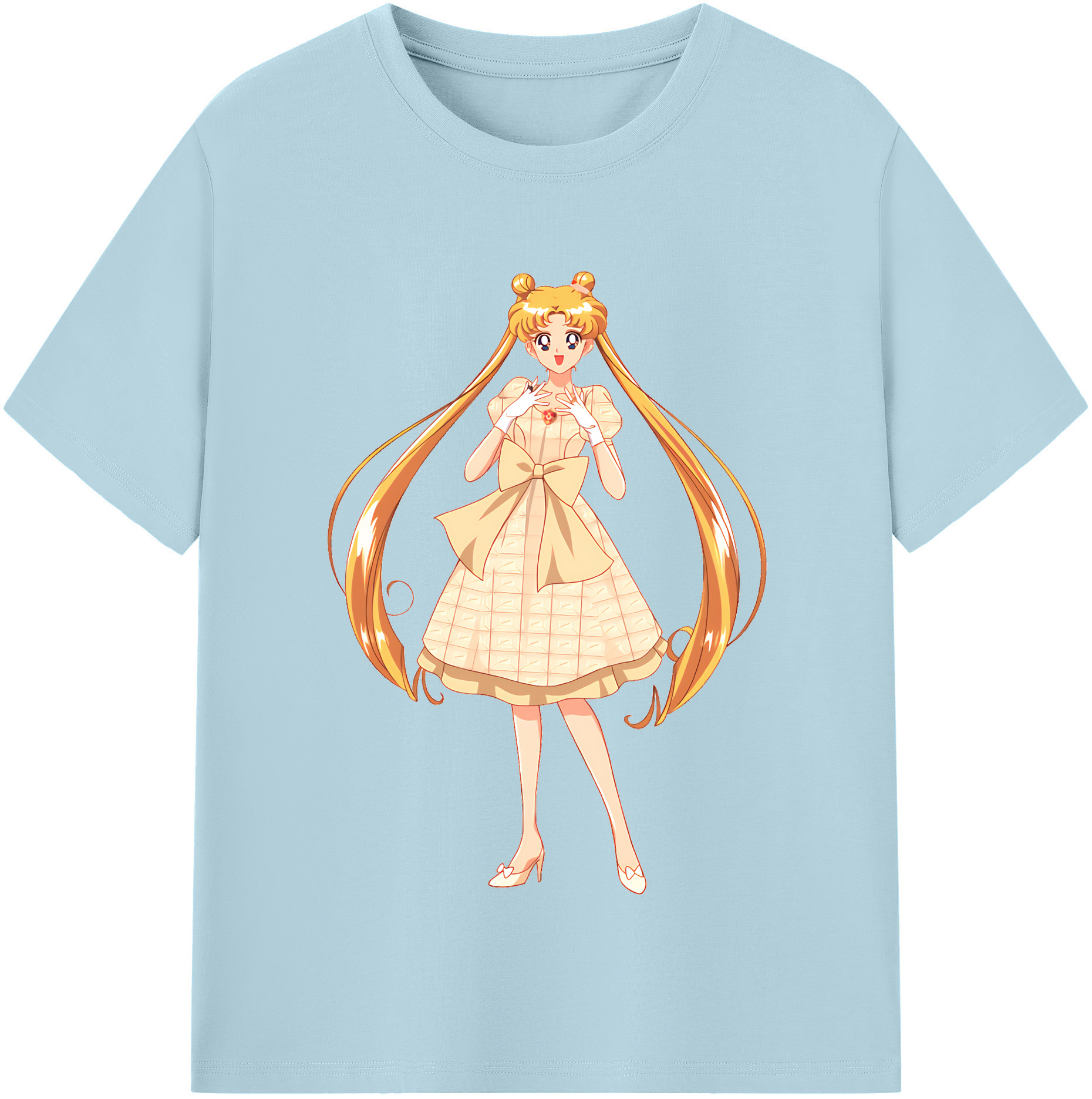 （画像用） 美少女戦士セーラームーン 愛野 美奈子 あいの みなこ Sailor Moon Aino Minako 綿100％半袖Tシャツ（フロントプリント）